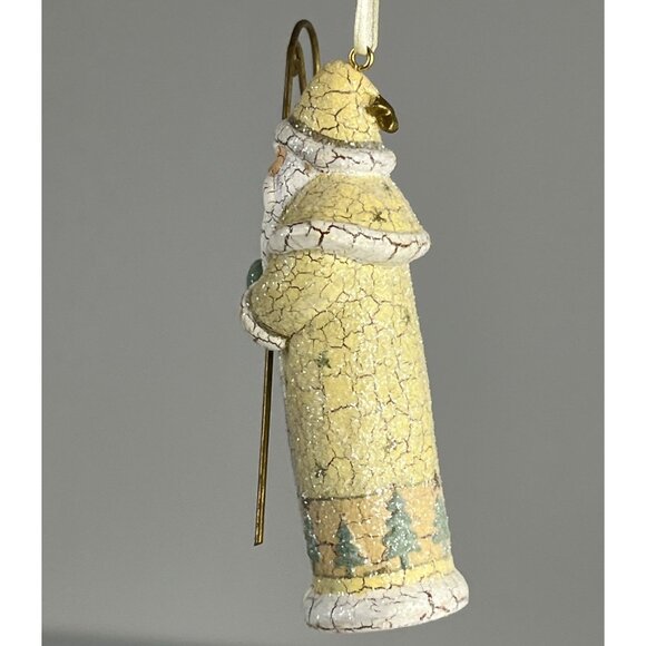 Hallmark Yuletide Santa 2002 Memories of Christmas Chalkware Ornament Postcard - Picture 5 of 16